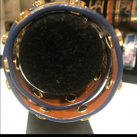 Tory Burch Yellow Leather Wrap Bracelet - Picture 2 of 7